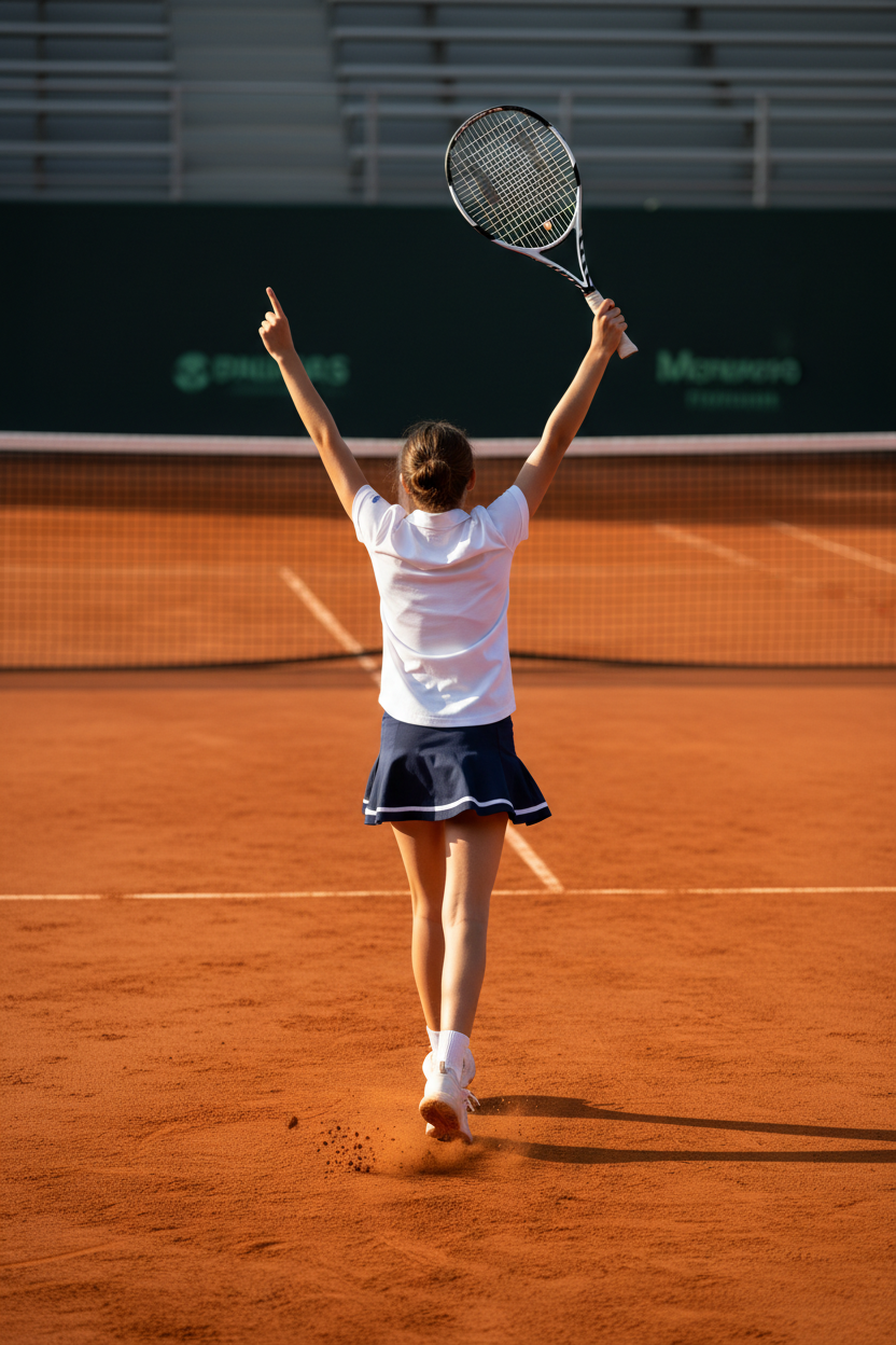 Chica celebrando un puntazo
